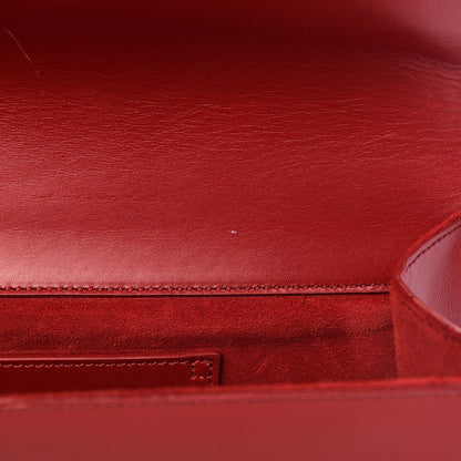 Saint Laurent Calfskin Classic Monogram Tassel Clutch Red 9 of 15