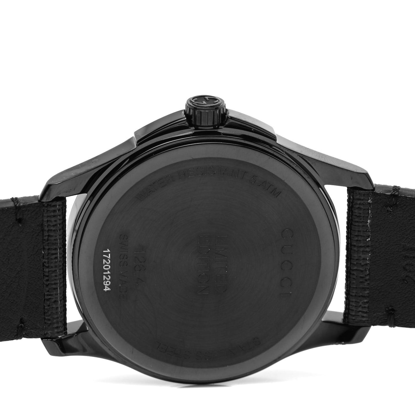 PVD Stainless Steel Canvas 38mm G-Timeless Ghost Quartz Watch Black