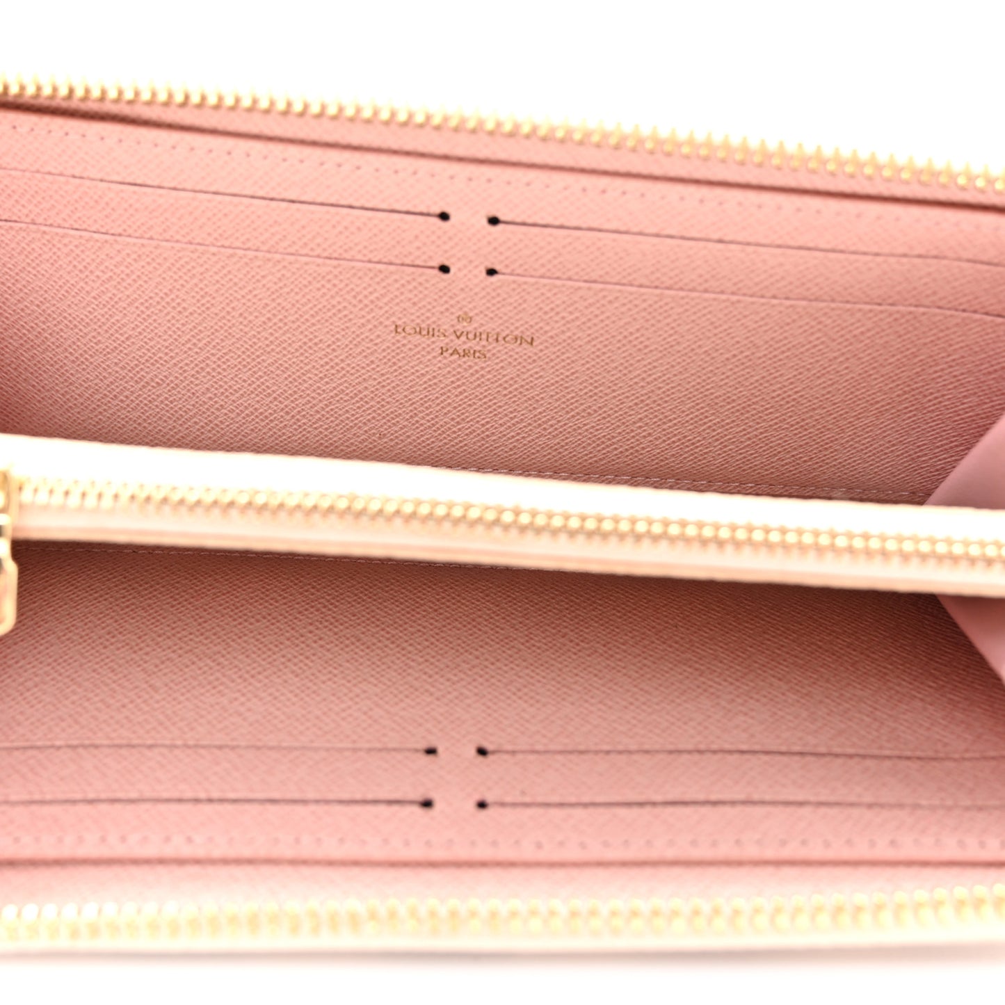 Damier Azur Clemence Wallet Rose Ballerine