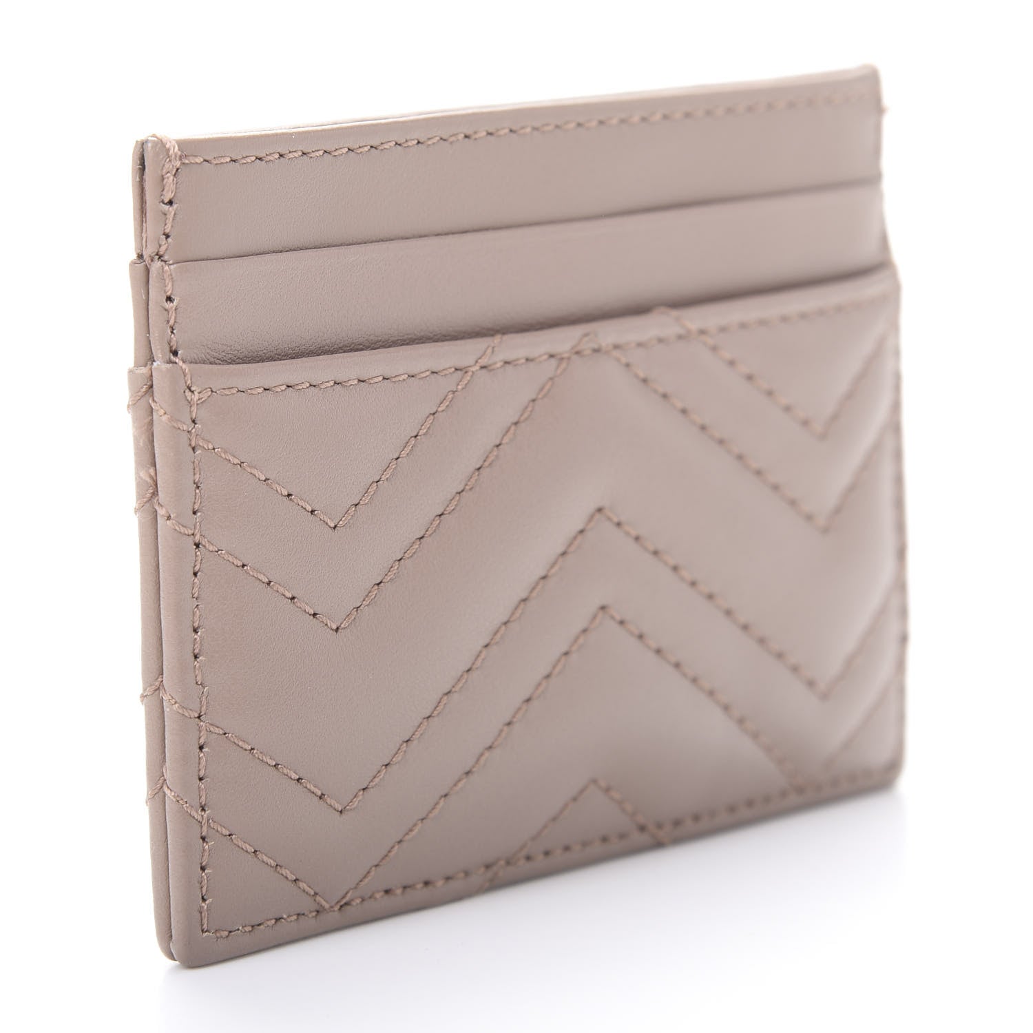 Gucci Calfskin Matelasse GG Marmont Card Holder Porcelain Rose 3 of 8