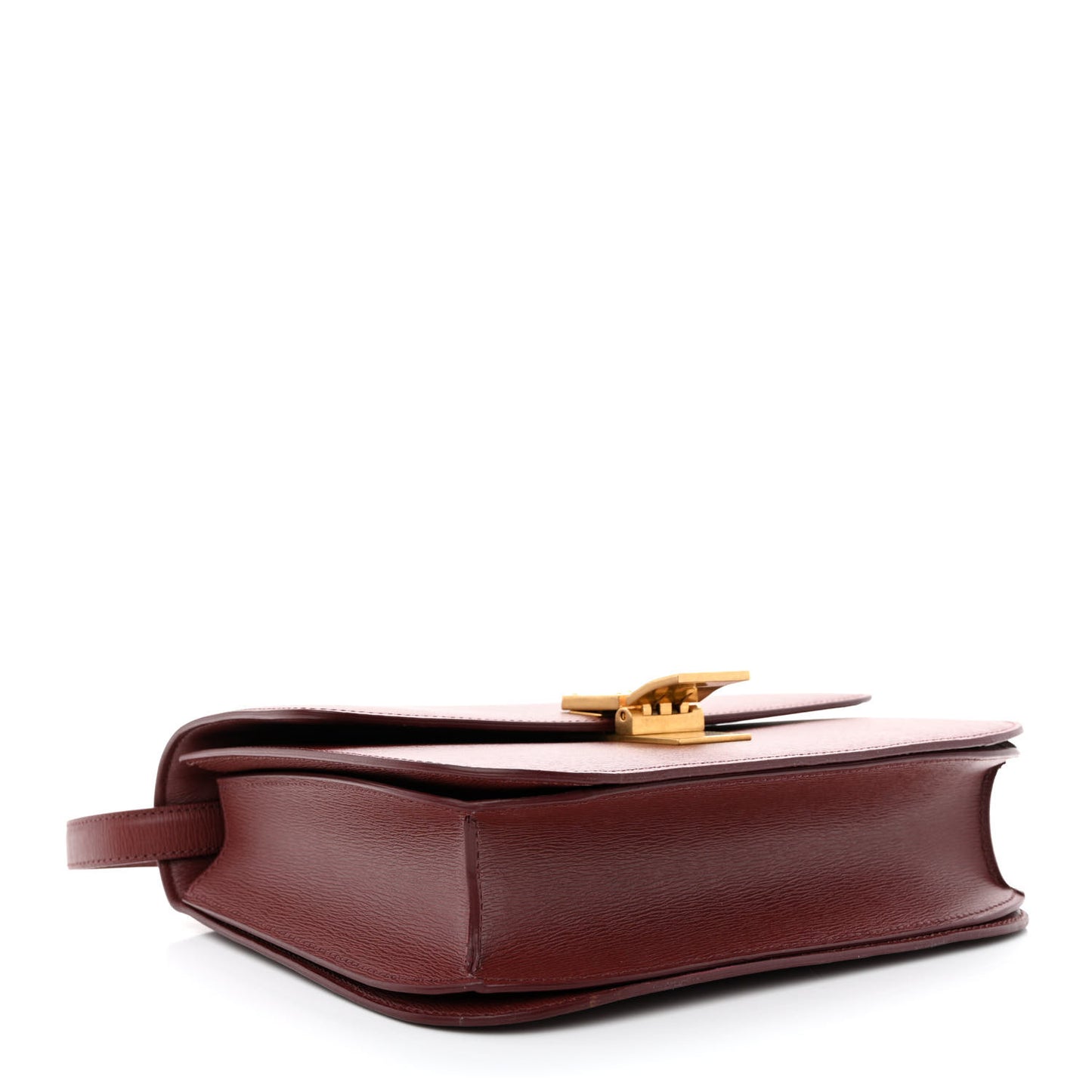 Liege Calfskin Medium Classic Box Flap Bag Burgundy