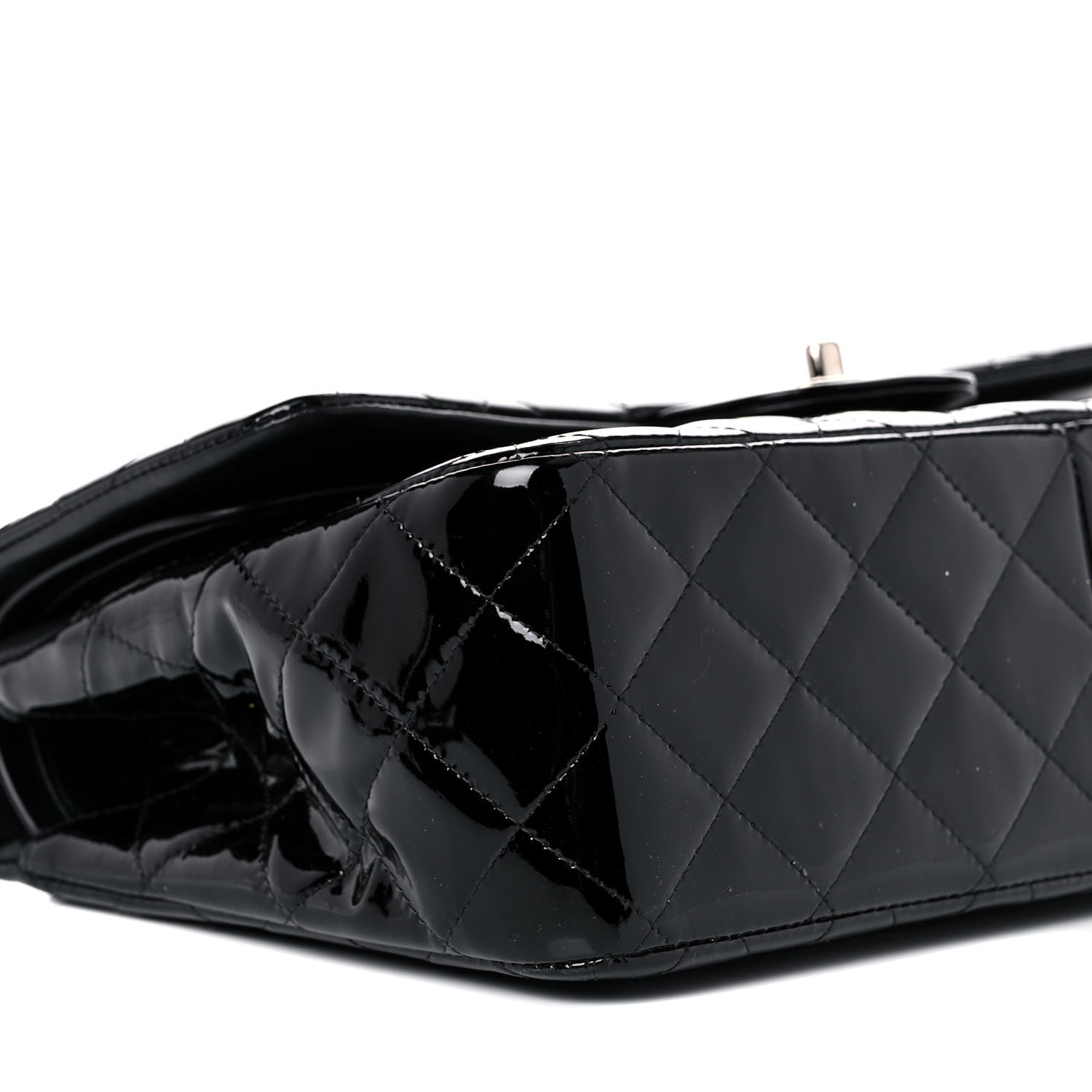 Chanel Patent Quilted Jumbo Double Flap Black 8 of 10