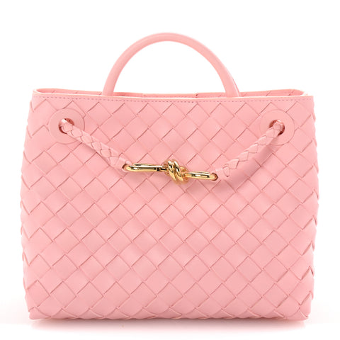 Nappa Intrecciato Small Andiamo Shoulder Bag Lotus