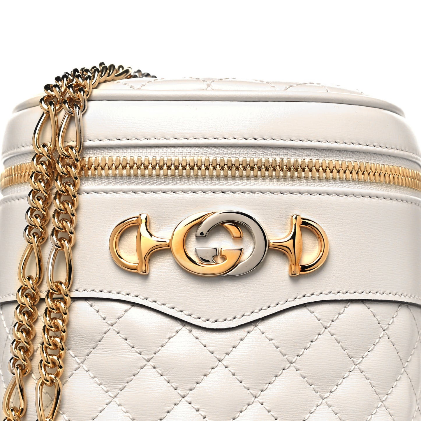 Calfskin Trapuntata Zumi Belt Bag Off White