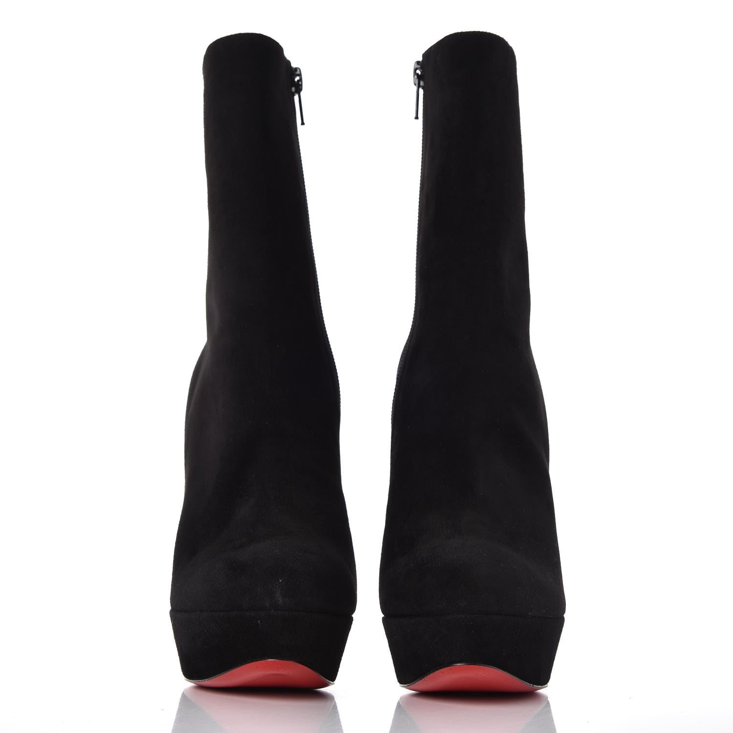Christian Louboutin Suede Taclou Booty 140 Ankle Boots 38.5 Black 2 of 9