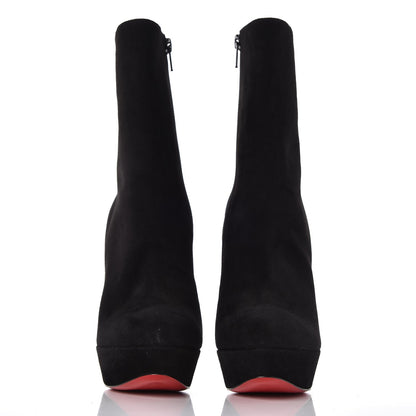 Christian Louboutin Suede Taclou Booty 140 Ankle Boots 38.5 Black 2 of 9