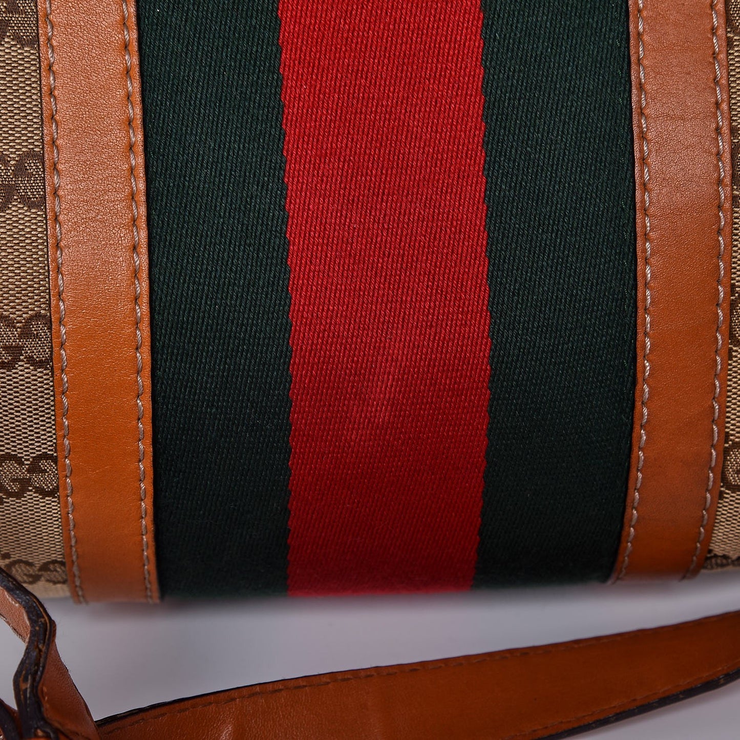 Monogram Vintage Web Medium Boston Tobacco
