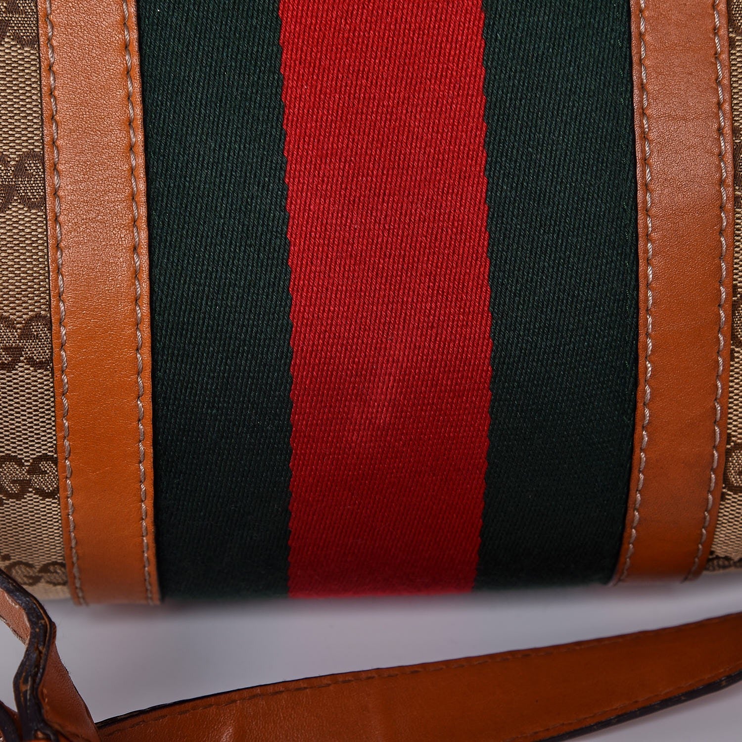 Gucci Monogram Vintage Web Medium Boston Tobacco 12 of 18