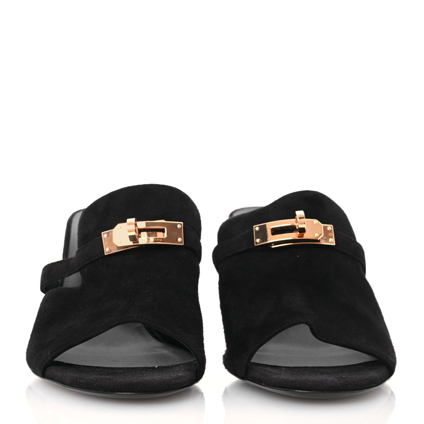 Suede Goatskin Satin Cute Sandals 39 Black