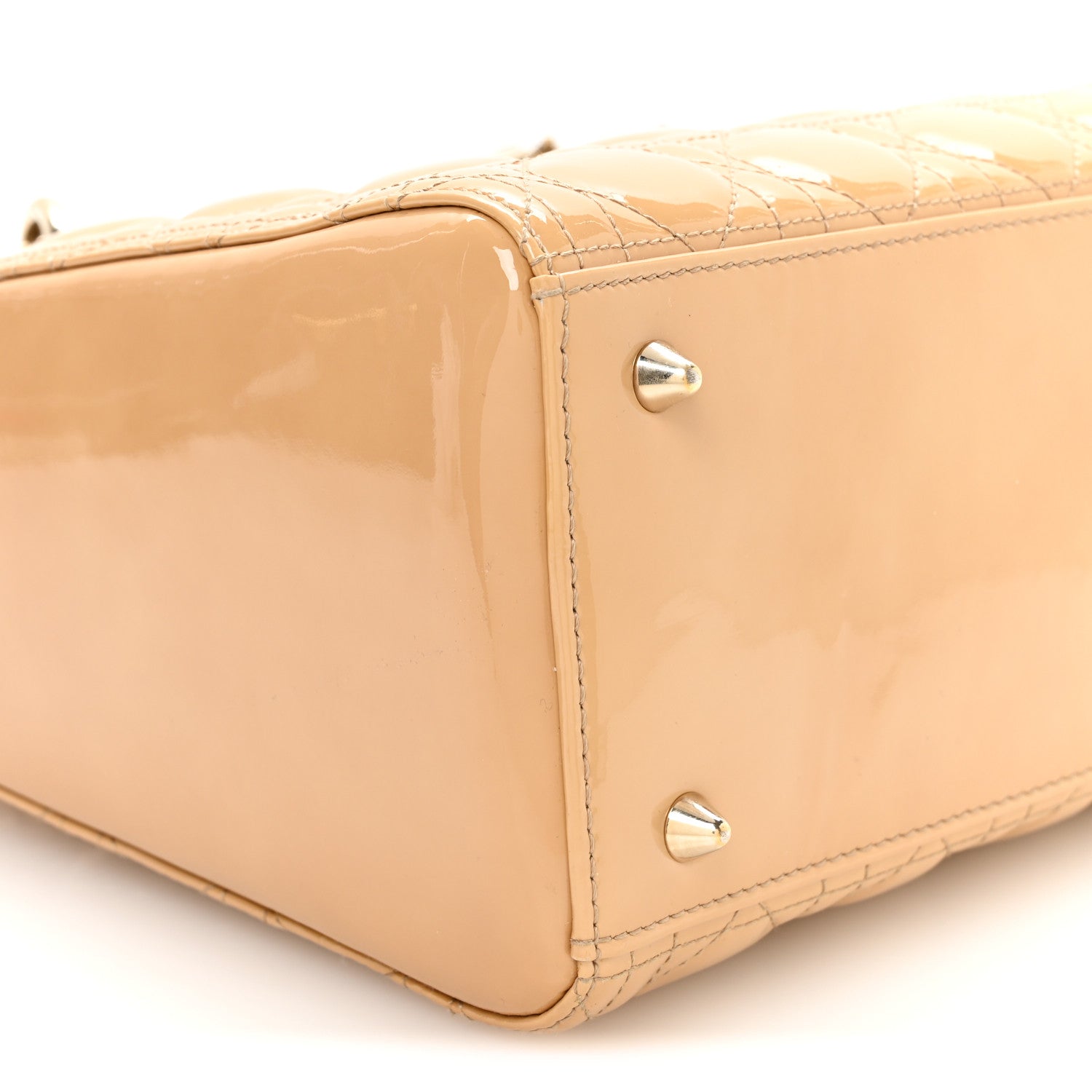 Christian Dior Patent Cannage Medium Lady Dior Beige 9 of 10