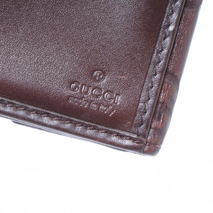 Gucci Guccissima Margaux Calfskin Metal Bar Continental Flap Wallet Chocolate 5 of 6