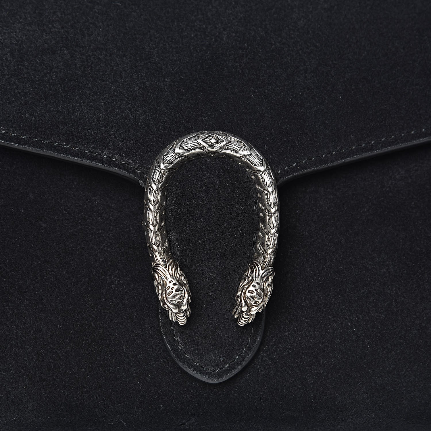 Gucci Suede Mini Dionysus Chain Wallet Black 10 of 13