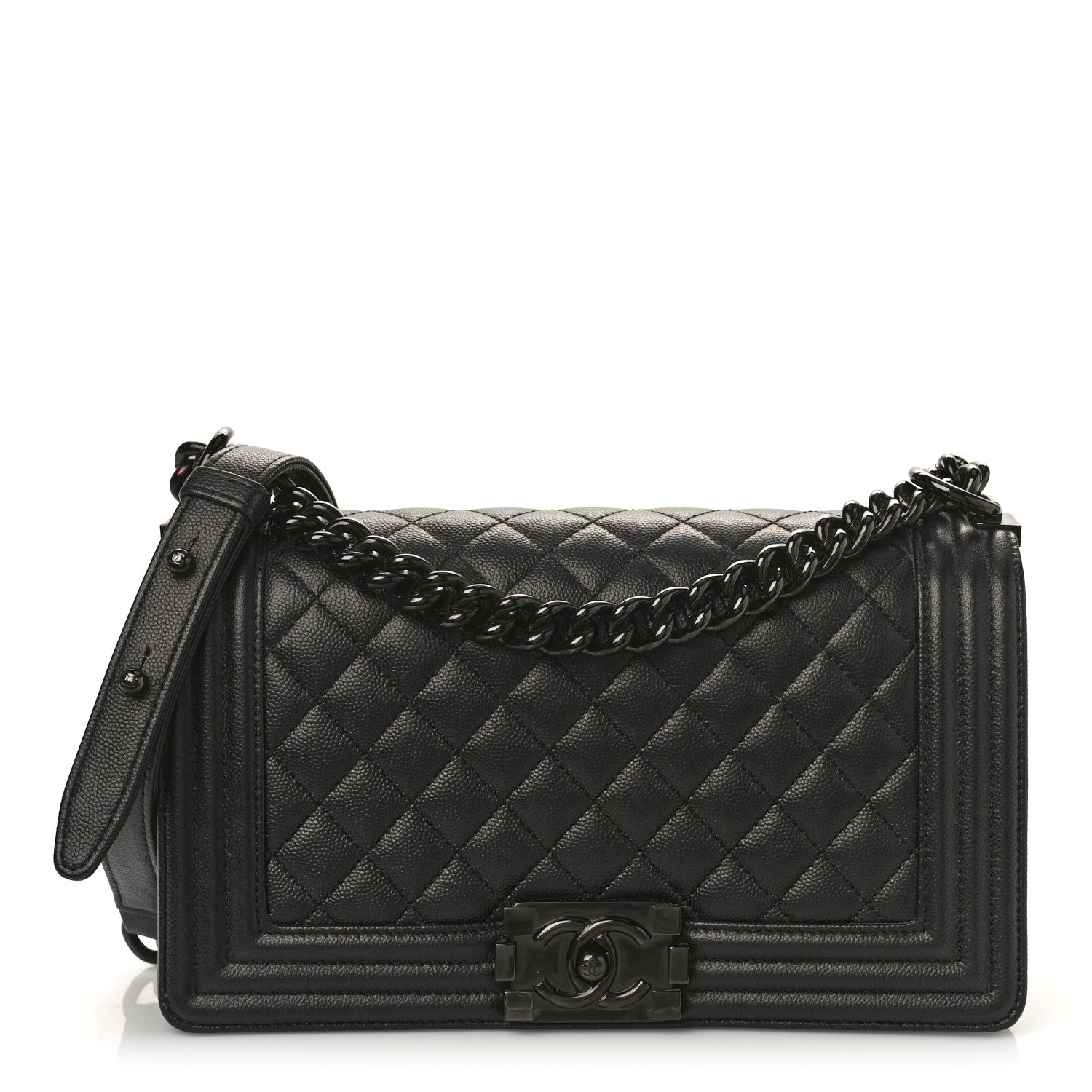 Chanel Caviar Quilted Medium Boy Flap So Black 1 of 9