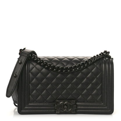 Chanel Caviar Quilted Medium Boy Flap So Black 1 of 9