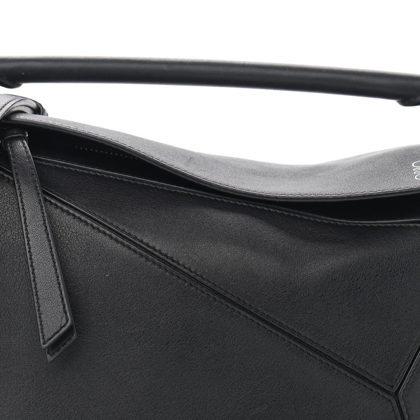 Calfskin Small Puzzle Bag Black