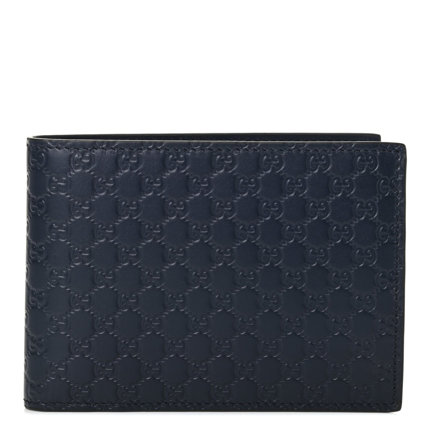 Microguccissima Bi-Fold Wallet Navy Blue