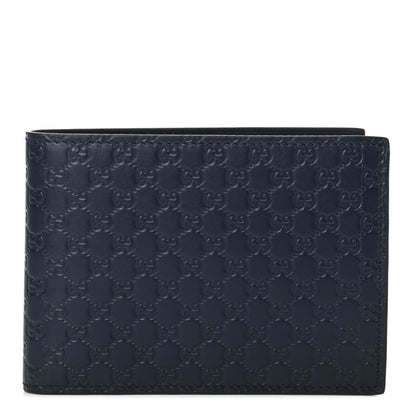 Gucci Microguccissima Bi-Fold Wallet Navy Blue 1 of 6