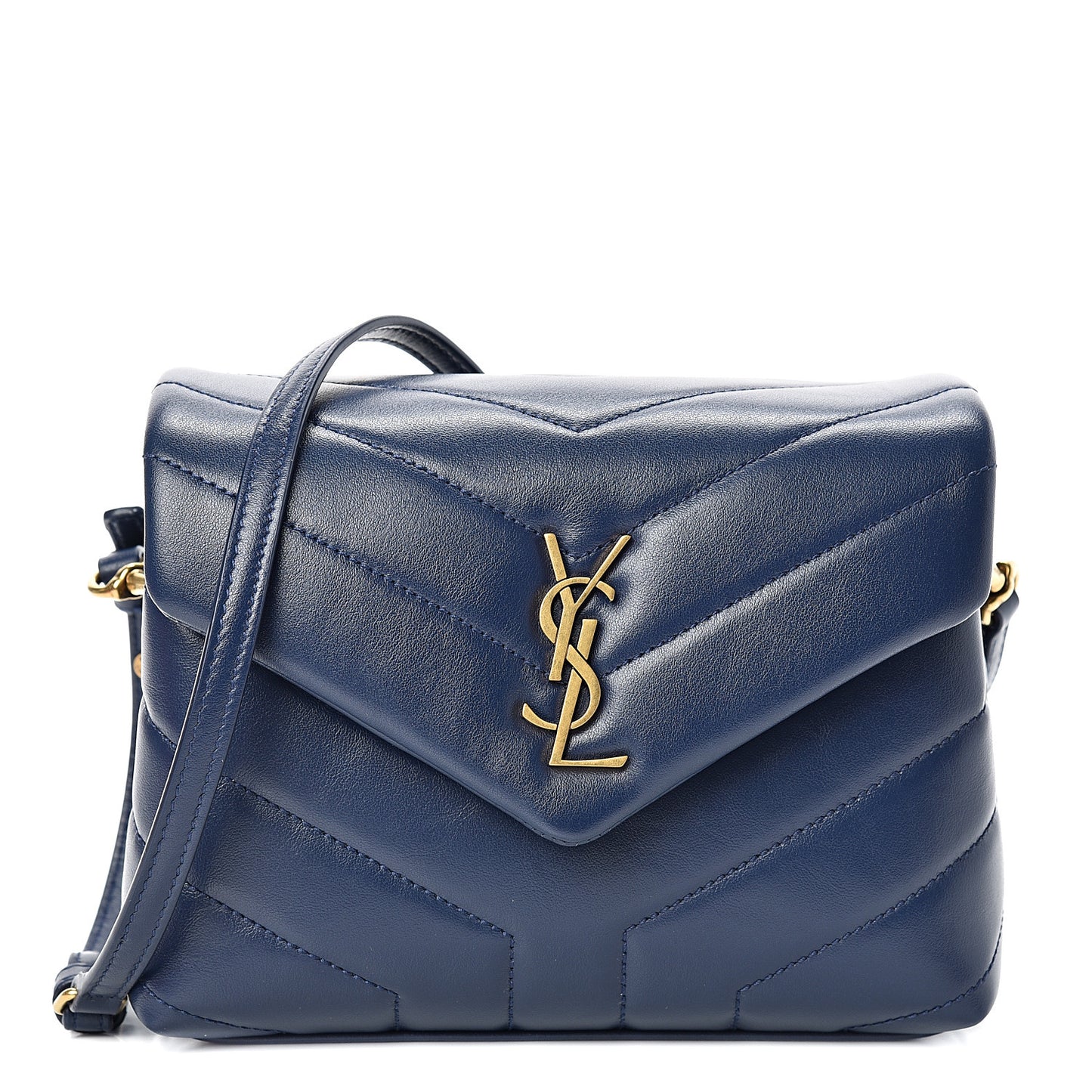 Calfskin Y Quilted Monogram Toy Loulou Crossbody Bag New Cobalt