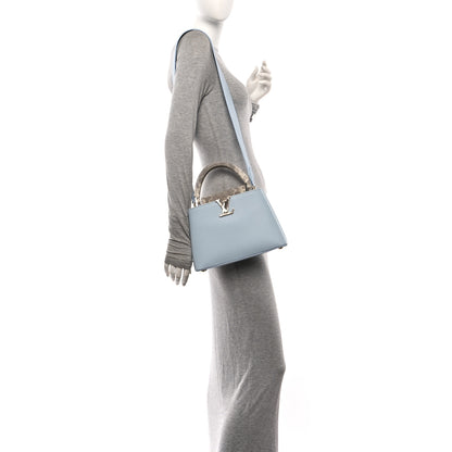 Louis Vuitton Taurillon Snakeskin Capucines BB Olympe Blue 2 of 10