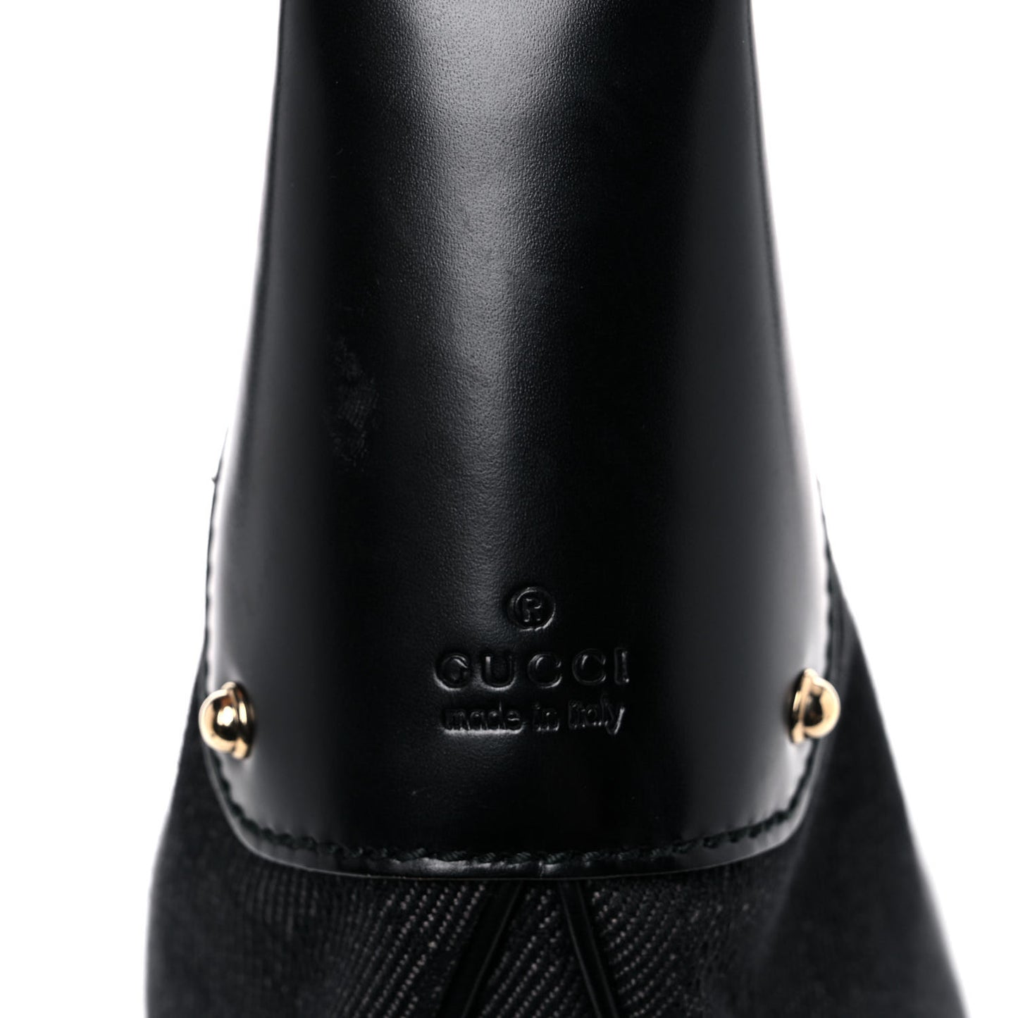 Monogram Half Moon Bamboo Ring Hobo Black