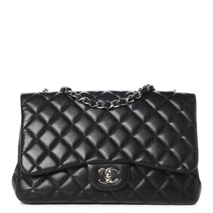 Chanel Lambskin Quilted Jumbo Single Flap Black 1 of 7