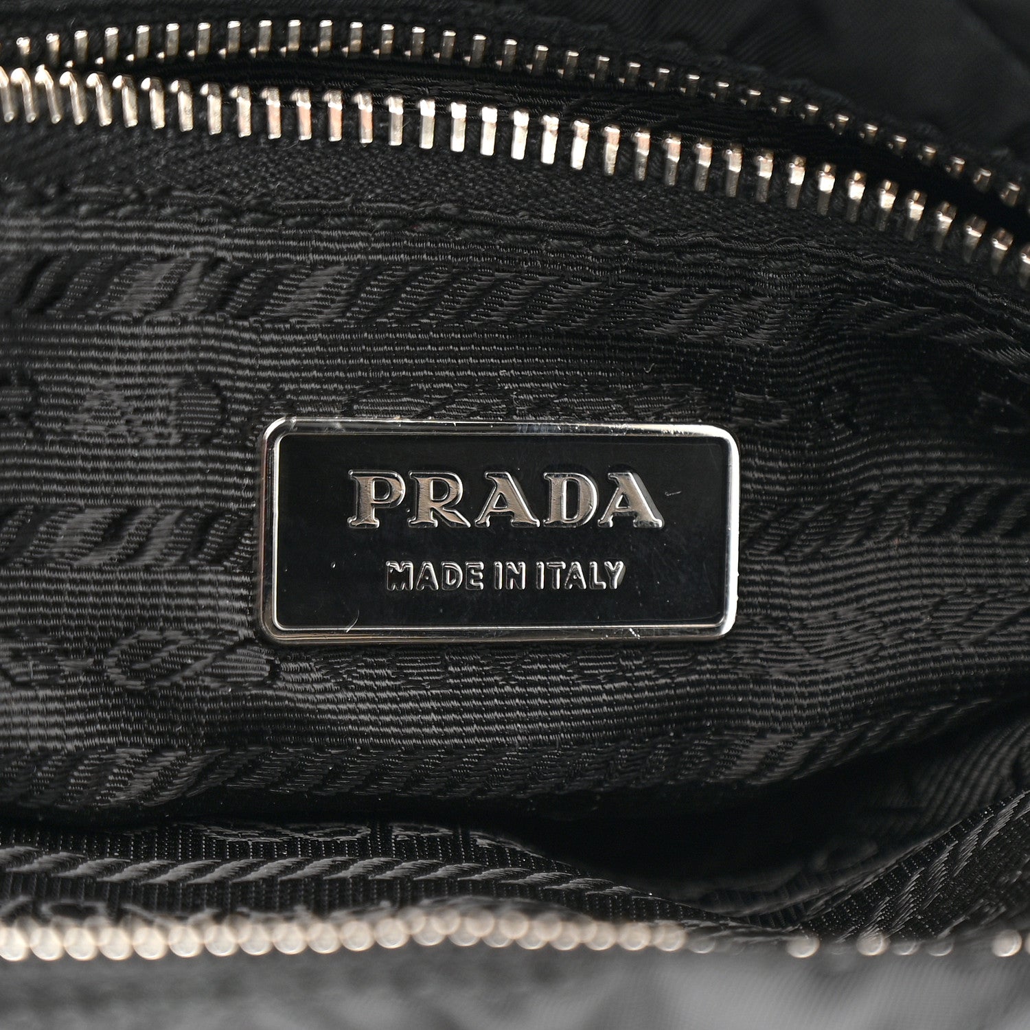 Prada Nylon Tessuto Quilted Chain Shoulder Bag Black 7 of 14