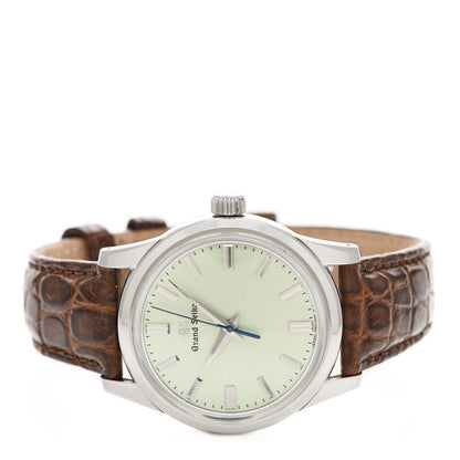 Grand Seiko Stainless Steel Crocodile 37mm Elegance Manual Winding Watch Green SBGW273 2 of 5
