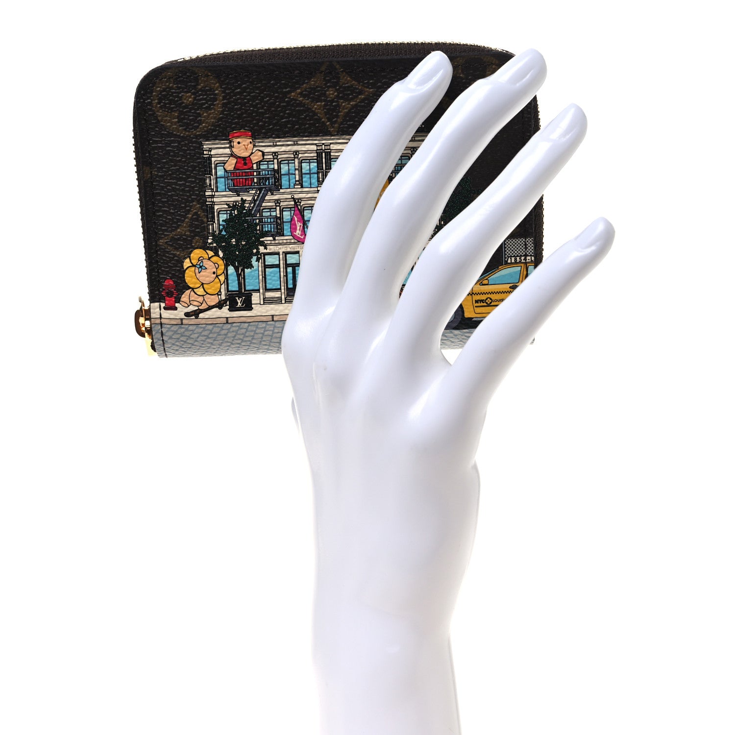 Louis Vuitton Monogram 2022 Christmas Animation New York Soho Zippy Coin Purse Yellow 2 of 8
