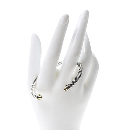 David Yurman Sterling Silver 14K Yellow Gold 5mm Cable Classics Bracelet 2 of 5