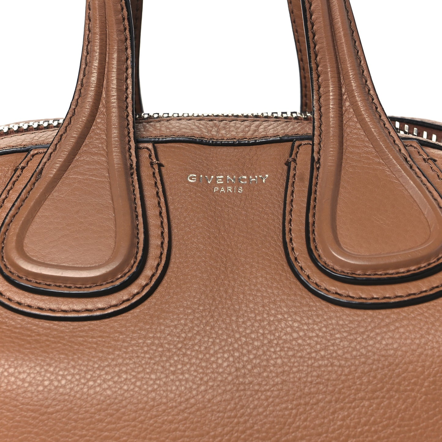 Waxy Grained Calfskin Medium Brown