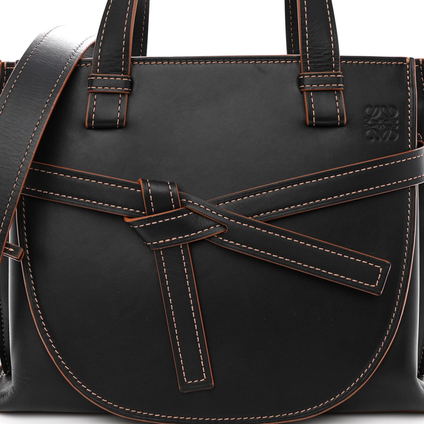 Calfskin Medium Gate Tote Black
