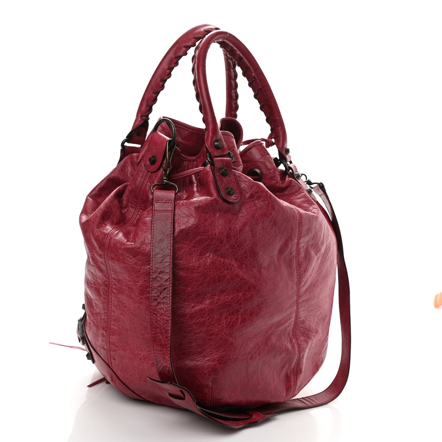 Agneau Classic Hardware Pompon Pourpre