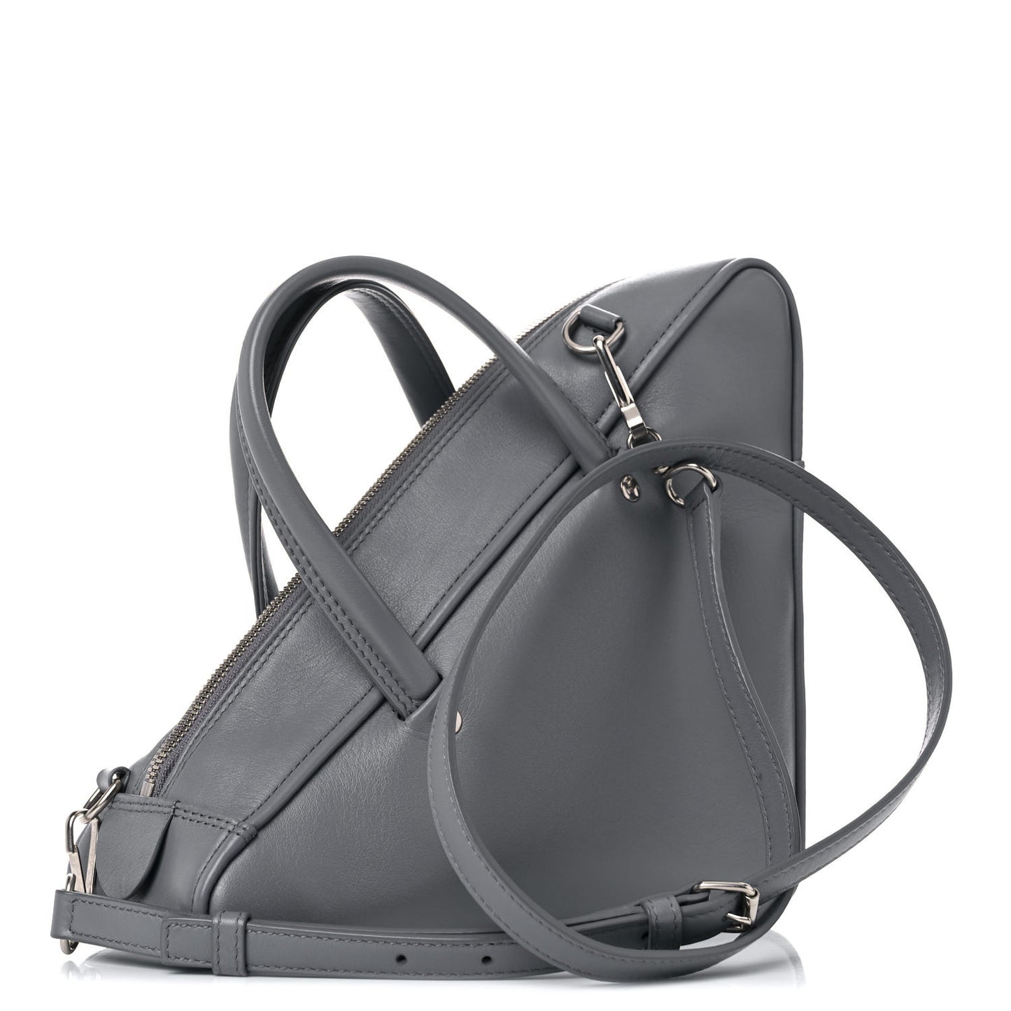 Calfskin S Triangle Duffle Grey