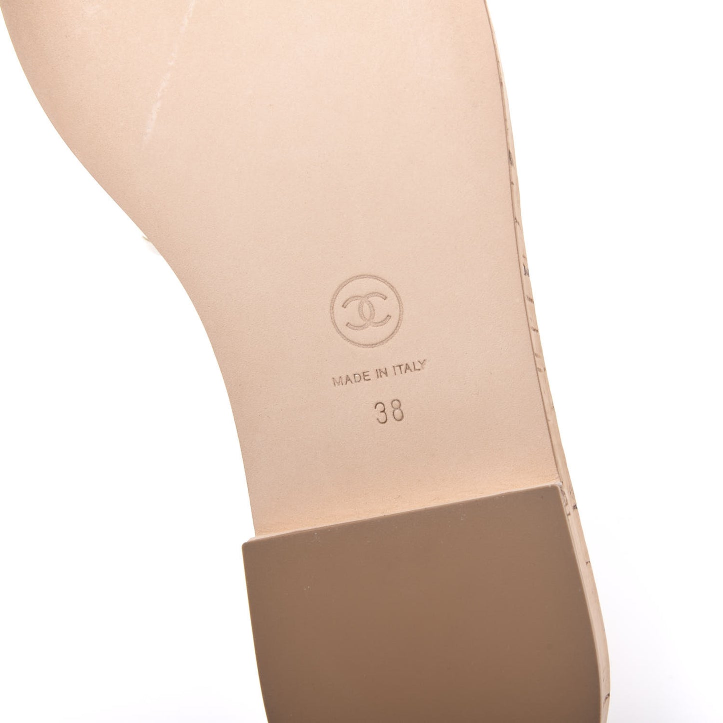 Lambskin CC Mules 38 Ivory Black