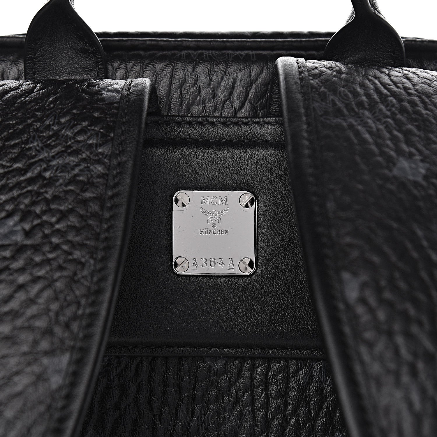 MCM Metallic Visetos Spot MD Backpack Silver Black 14 of 14