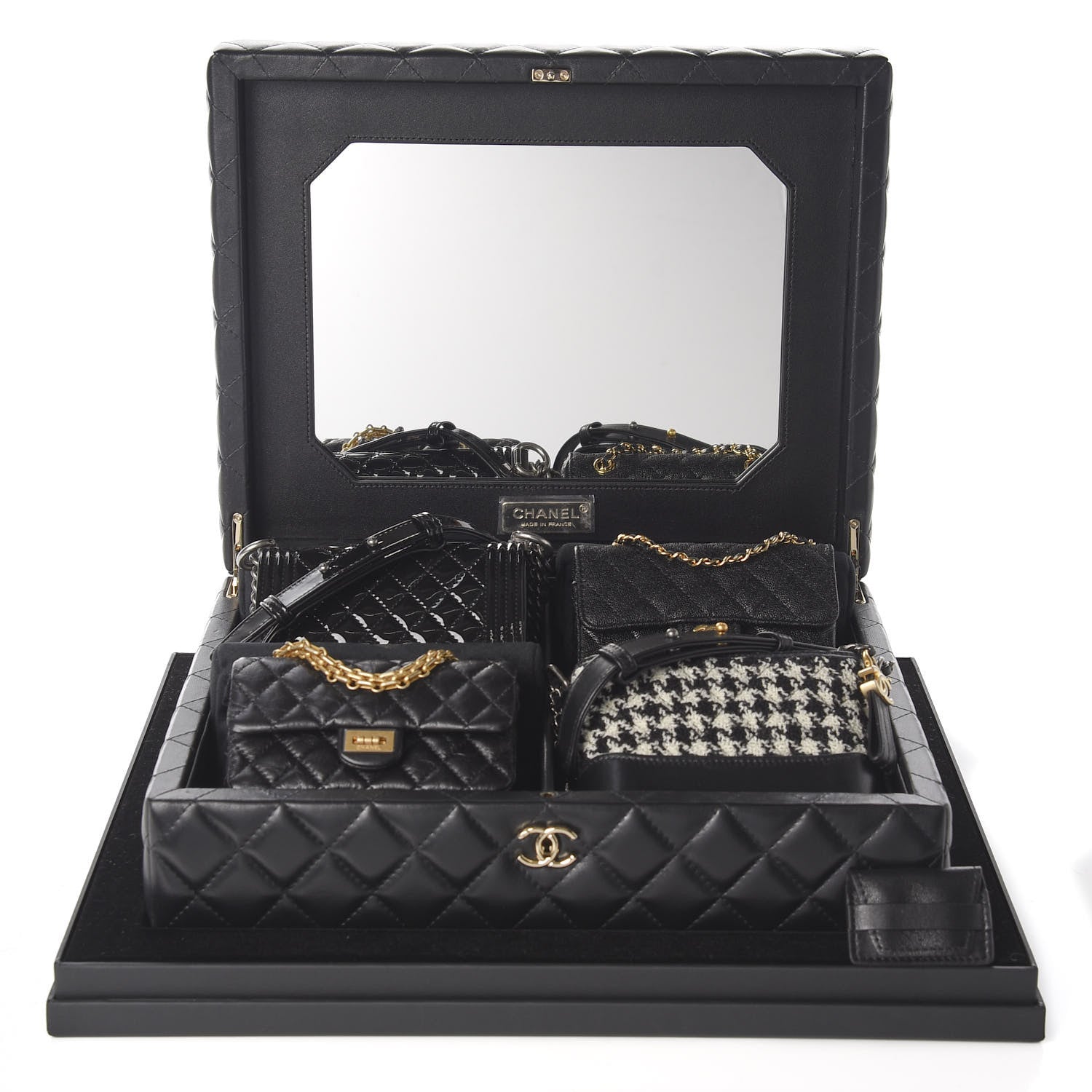 Chanel Lambskin Calfskin Tweed Success Story Set of 4 Minis Bags Black 1 of 37