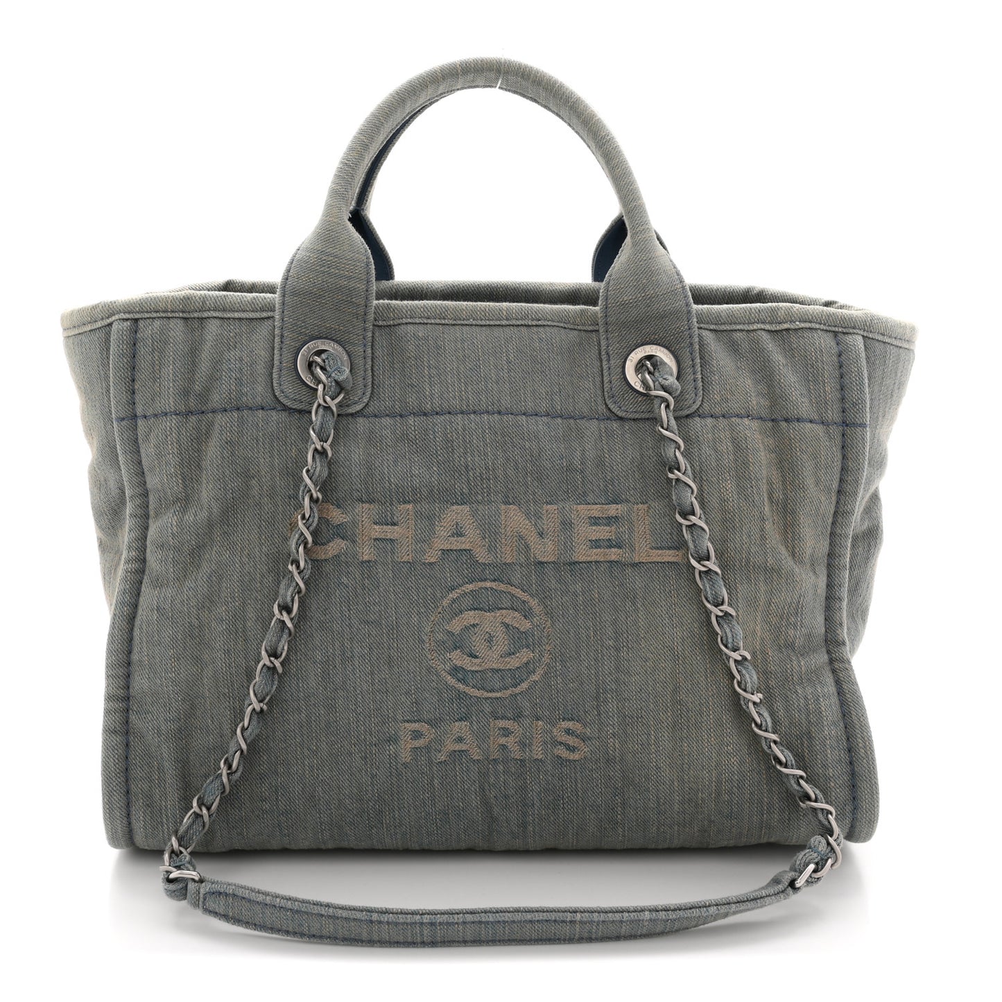 Denim Small Deauville Tote Light Blue