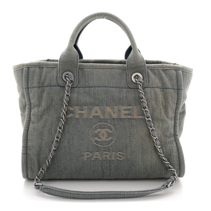 Chanel Denim Small Deauville Tote Light Blue 1 of 11