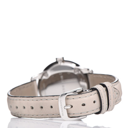 Burberry Stainless Steel Calfskin Diamond 32mm Classic Round Quartz Watch Taupe BU10105 4 of 8