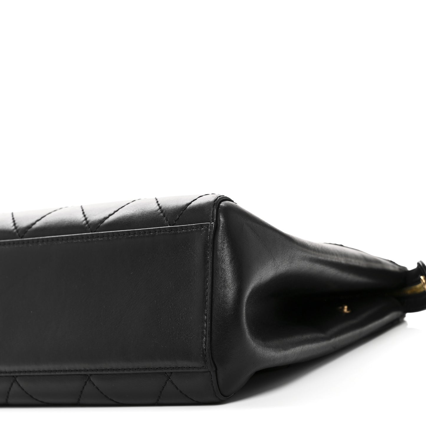Lambskin Bekko Chain Large Shoulder Bag Black