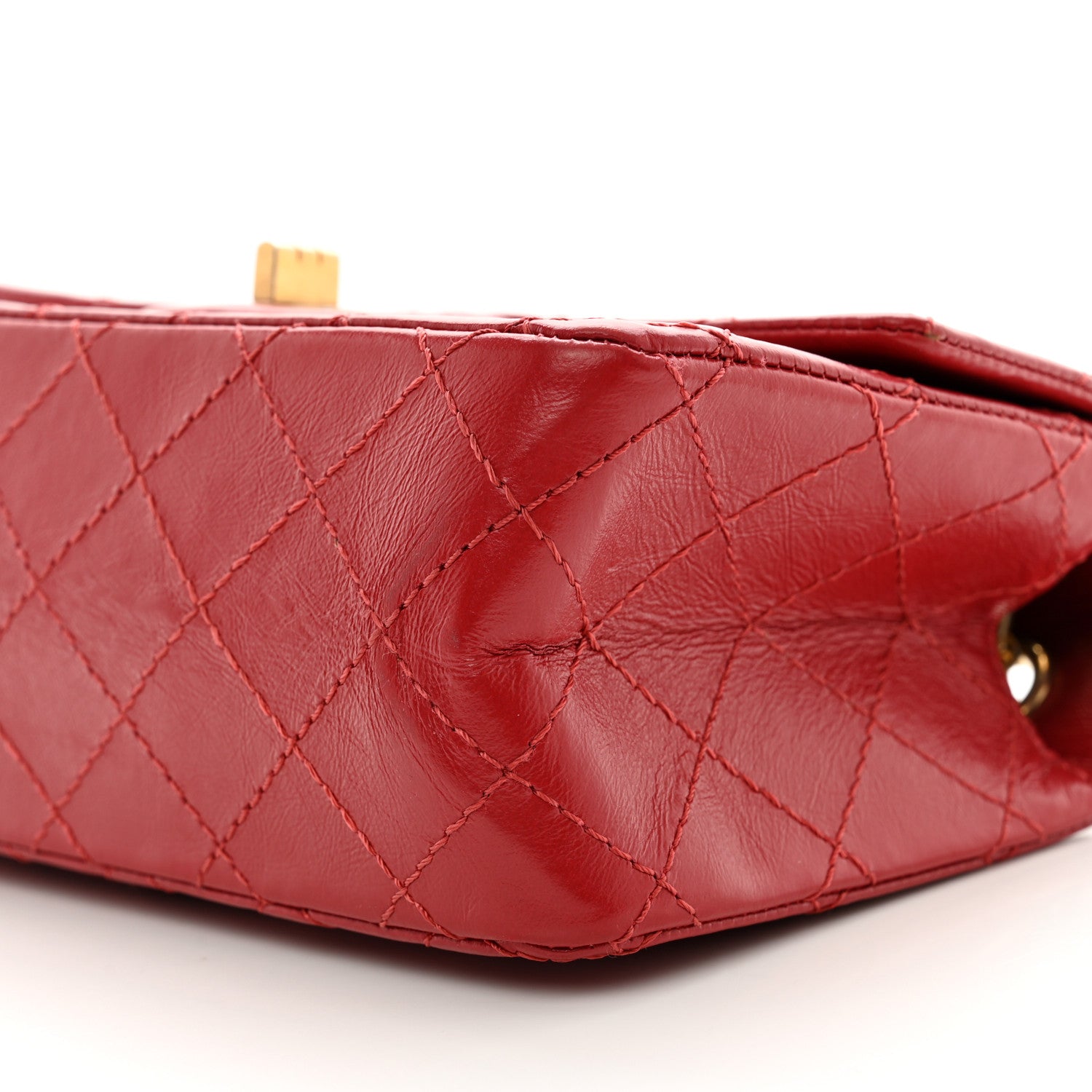 Chanel Aged Calfskin Quilted 2.55 Reissue Mini Flap Red 9 of 9