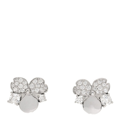 Tiffany Platinum Diamond Paper Flowers Cluster Earrings 1 of 3