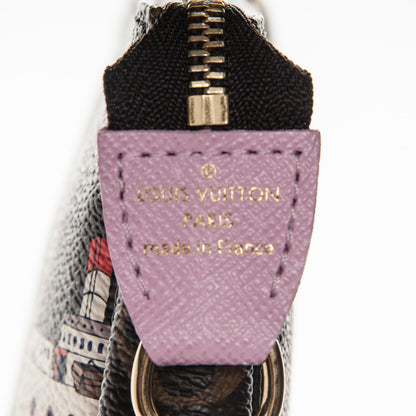 Louis Vuitton Monogram 2016 Christmas Animation Mini Pochette Accessories Rose Ballerine 5 of 7