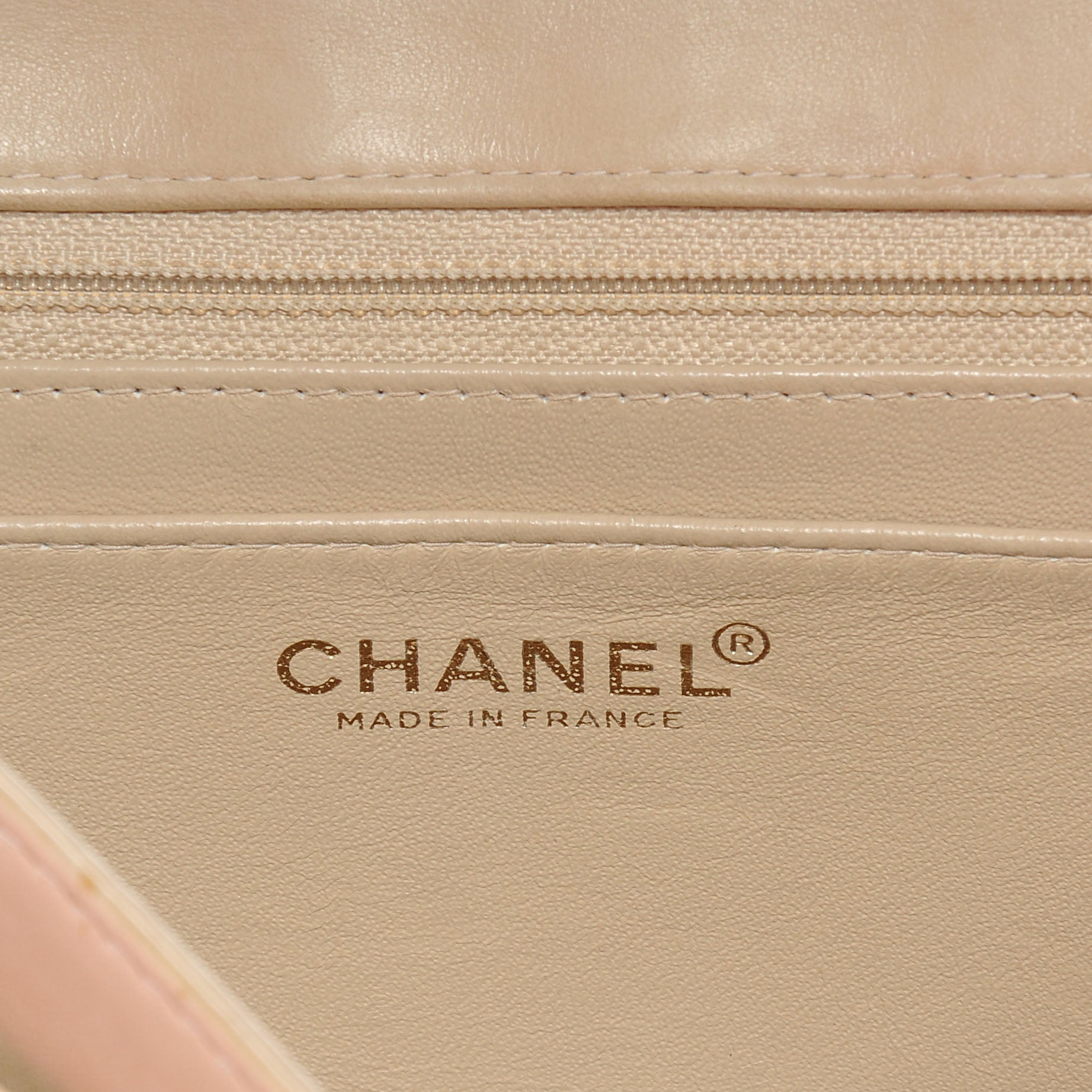 Chanel Lambskin and Patent Chocolate Bar Flap Beige 6 of 7