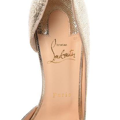 Christian Louboutin Calf Lame Tweed Iriza 100 Pumps 39.5 Platine 8 of 9