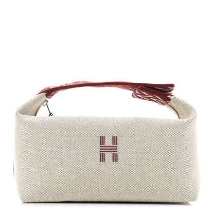 Hermes Canvas Small Bride-A-Brac Natural Rouge H 1 of 9