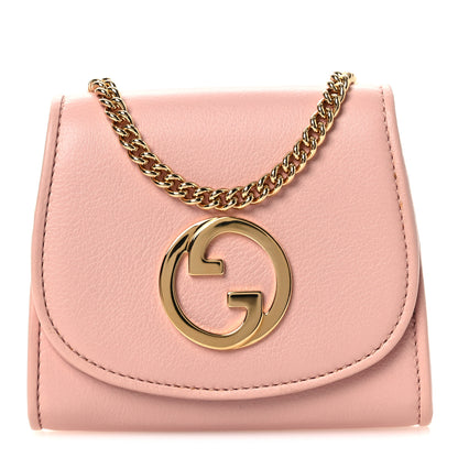 Gucci Roxy Calfskin Medium Blondie Chain Wallet Powder Pink 1 of 10