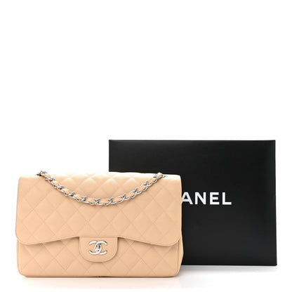 Chanel Caviar Quilted Jumbo Double Flap Beige Clair 13 of 13