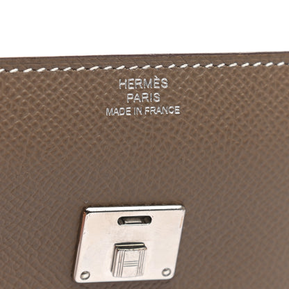 Hermes Epsom Clic Mini Card Holder Etoupe 6 of 9