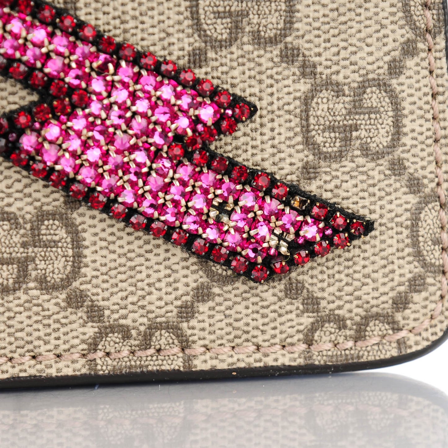 GG Supreme Monogram Lightning Embroidered Medium Dionysus Shoulder Bag Beige